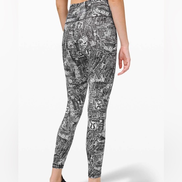 Lululemon Athletica Wunder Train High Rise Tight 25” Tear It Up Alpine - Picture 3 of 9